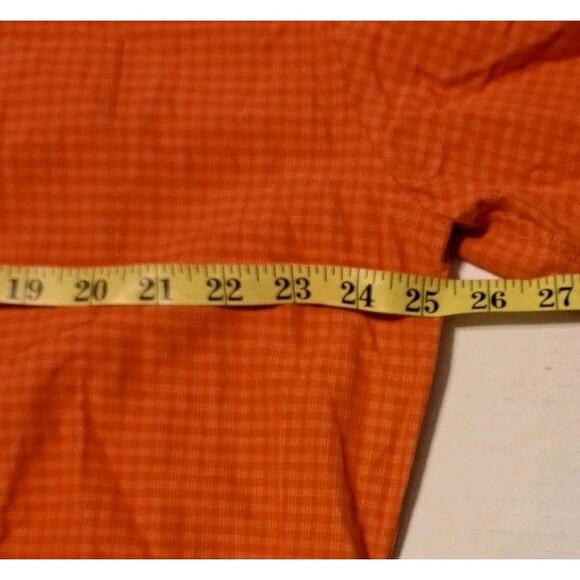 Tommy Hilfiger Men’s XL Orange Cotton Check Short Sleeve Button-Down Shirt - Picture 5 of 6